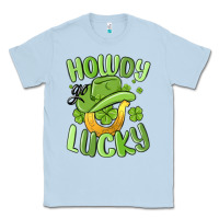 Dusty Blue howdy go lucky st patrics day Classic Tee - MaliasSmallBusiness