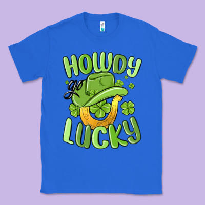 Howdy Go Lucky St Patrics Day Classic Tee Designed By Maliassmallbusiness