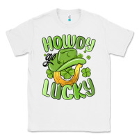 White howdy go lucky st patrics day Classic Tee - MaliasSmallBusiness