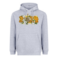 Heather Grey 2024 skeleton middle finger new year Heavyweight Hoodie - CowGirlArtShop