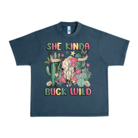Midnight Navy she kinda buck wild Urban Heavy Tee - MaliasSmallBusiness