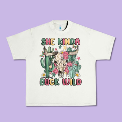 She Kinda Buck Wild Urban Heavy Tee Designed By Maliassmallbusiness