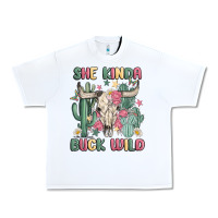 White she kinda buck wild Urban Heavy Tee - MaliasSmallBusiness