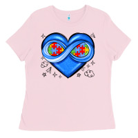 Bubblegum Pink infinity heart autism awareness Ladies Tee - JahusDesignShop