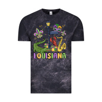Cloud Black louisiana mardi gras Vintage Tee - MaliasSmallBusiness
