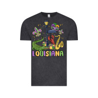 Vintage Black louisiana mardi gras Vintage Tee - MaliasSmallBusiness