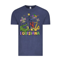 Vintage Denim louisiana mardi gras Vintage Tee - MaliasSmallBusiness