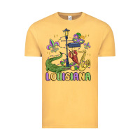 Vintage Mustard louisiana mardi gras Vintage Tee - MaliasSmallBusiness