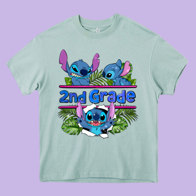 Preview Flower Stitch 2nd Grade Heavy Core Tee Designed By Adodesignshop