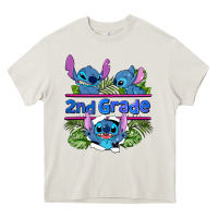 Cream preview flower stitch 2nd grade Heavy Core Tee - AdoDesignShop