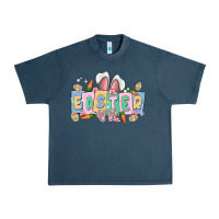 Midnight Navy easter  rabbit Urban Heavy Tee - MaliasSmallBusiness