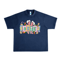 Navy easter  rabbit Urban Heavy Tee - MaliasSmallBusiness
