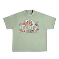 Oil Green easter  rabbit Urban Heavy Tee - MaliasSmallBusiness