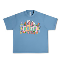 Pebble Blue easter  rabbit Urban Heavy Tee - MaliasSmallBusiness