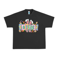 Pigment Black easter  rabbit Urban Heavy Tee - MaliasSmallBusiness