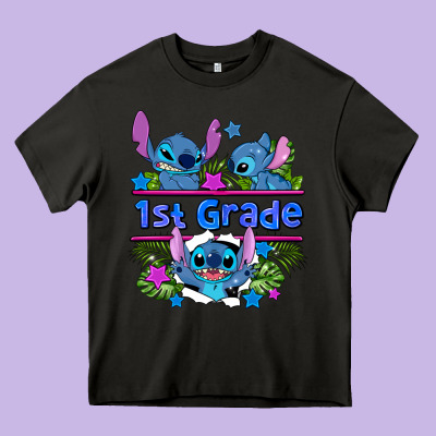 Preview Flower Stitch 1st Grade Heavy Core Tee Designed By Adodesignshop