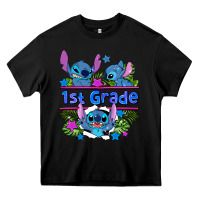Black preview flower stitch 1st grade Heavy Core Tee - AdoDesignShop