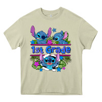 Mossy preview flower stitch 1st grade Heavy Core Tee - AdoDesignShop