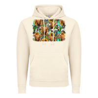Vintage Artic highland cow western background Vintage Hoodie - Jasminsmagicworld