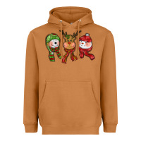 Meerkat christmas reindeer polar bear snowman Heavyweight Hoodie - CowGirlArtShop