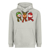 Moon Dust christmas reindeer polar bear snowman Heavyweight Hoodie - CowGirlArtShop