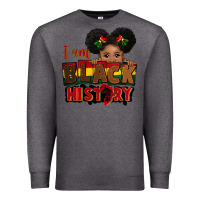 Charcoal Heather i am black history black girl peekaboo juneteenth Premium Sweatshirt - CowGirlArtShop