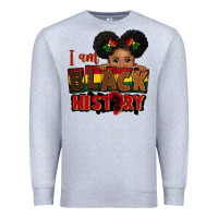 Heather Grey i am black history black girl peekaboo juneteenth Premium Sweatshirt - CowGirlArtShop