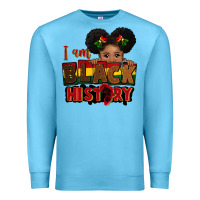 Ocean Blue i am black history black girl peekaboo juneteenth Premium Sweatshirt - CowGirlArtShop