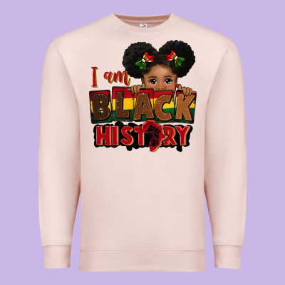 I Am Black History Black Girl Peekaboo Juneteenth Premium Sweatshirt Designed By Cowgirlartshop