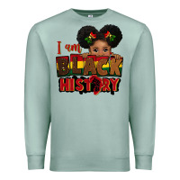 Seafoam i am black history black girl peekaboo juneteenth Premium Sweatshirt - CowGirlArtShop
