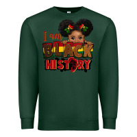 Sports Green i am black history black girl peekaboo juneteenth Premium Sweatshirt - CowGirlArtShop