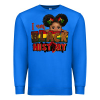 True Royal i am black history black girl peekaboo juneteenth Premium Sweatshirt - CowGirlArtShop