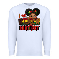 White i am black history black girl peekaboo juneteenth Premium Sweatshirt - CowGirlArtShop