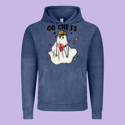 Go Chiefs Boujee Sports Ghost Stanley Vintage Hoodie Designed By Maliassmallbusiness
