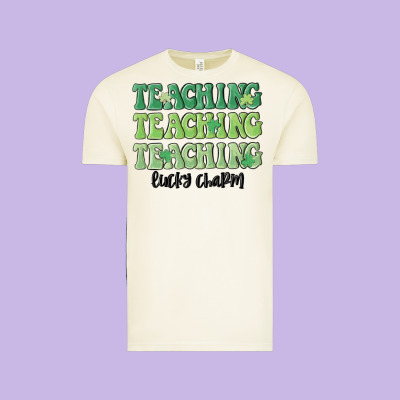 Teaching Lucky Charm Vintage Tee Designed By Maliassmallbusiness