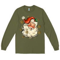 Army Green Christmas Santa Long Sleeve Tee - MaliasSmallBusiness