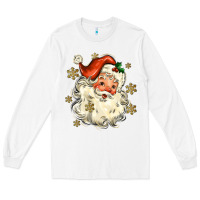 White Christmas Santa Long Sleeve Tee - MaliasSmallBusiness