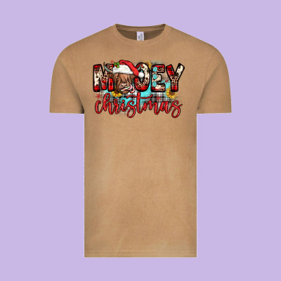 Mooey Christmas Sunflower Vintage Tee Designed By Jahusdesignshop