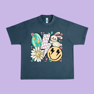 Retro Easter Urban Heavy Tee Designed By Maliassmallbusiness
