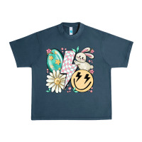 Midnight Navy retro easter Urban Heavy Tee - MaliasSmallBusiness