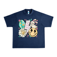 Navy retro easter Urban Heavy Tee - MaliasSmallBusiness