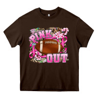 Chocolate Brown pink out Heavy Core Tee - AdoDesignShop