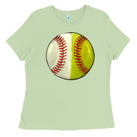 Matcha half baseball softball Ladies Tee - JahusDesignShop