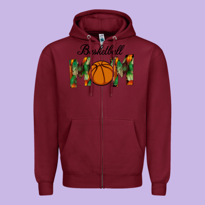 Basketball Mom Zipper Hoodie Designed By Bettercallsaul