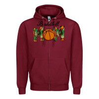 Burgundy Basketball Mom Zipper Hoodie - Bettercallsaul
