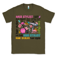 Army Green hair stylist typography Classic Tee - MaliasSmallBusiness