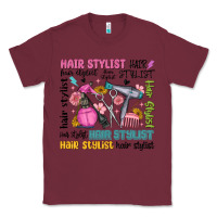 Burgundy hair stylist typography Classic Tee - MaliasSmallBusiness