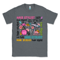 Charcoal Heather hair stylist typography Classic Tee - MaliasSmallBusiness
