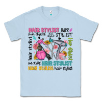 Dusty Blue hair stylist typography Classic Tee - MaliasSmallBusiness