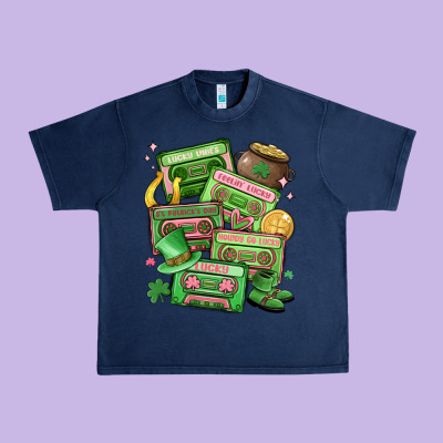 St Patrick's Day Cassette Tapes Urban Heavy Tee Designed By Maliassmallbusiness
